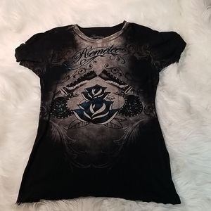 Buckle Rhinestone Graphic Tee